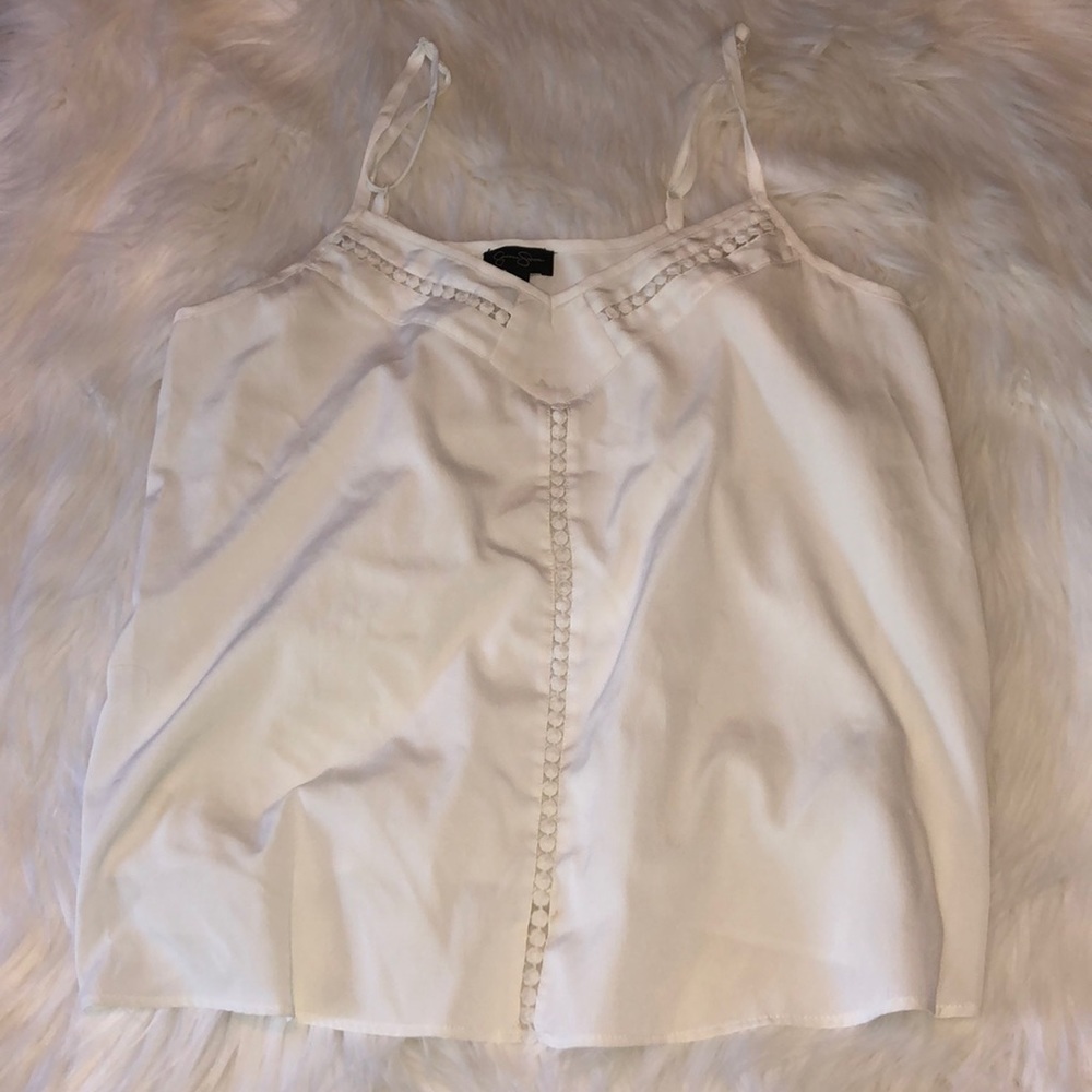 Flowy white tank top